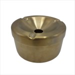 Round ashtray, made of stainless steel, Wei, 10.3 cm, golden color